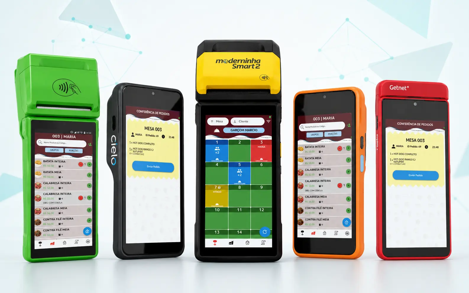 Click Order funcionando em maquininhas de cartão e celular